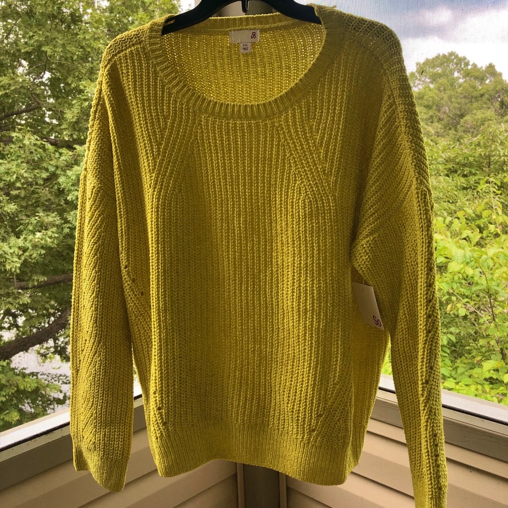 BRAND NEW Neon Green/Yellow Sweater
